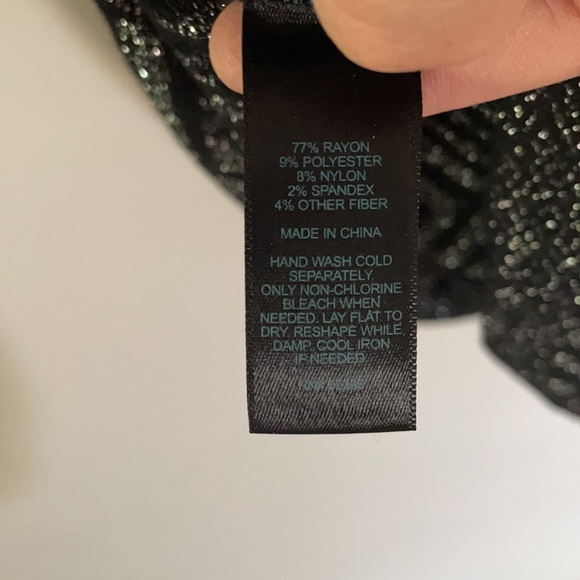 NWT Express Black & Metallic Silver Mini Dress - Picture 4 of 10